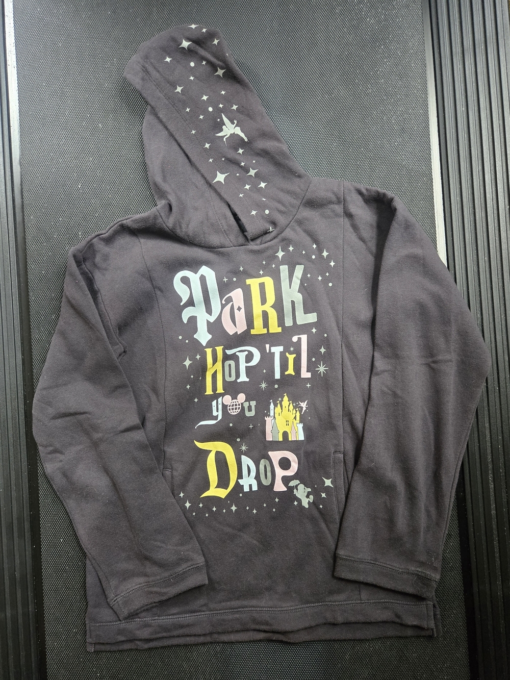 Disney Parks' Youth Large Black Graphic Hoodie - Park Hop 'Til You Drop